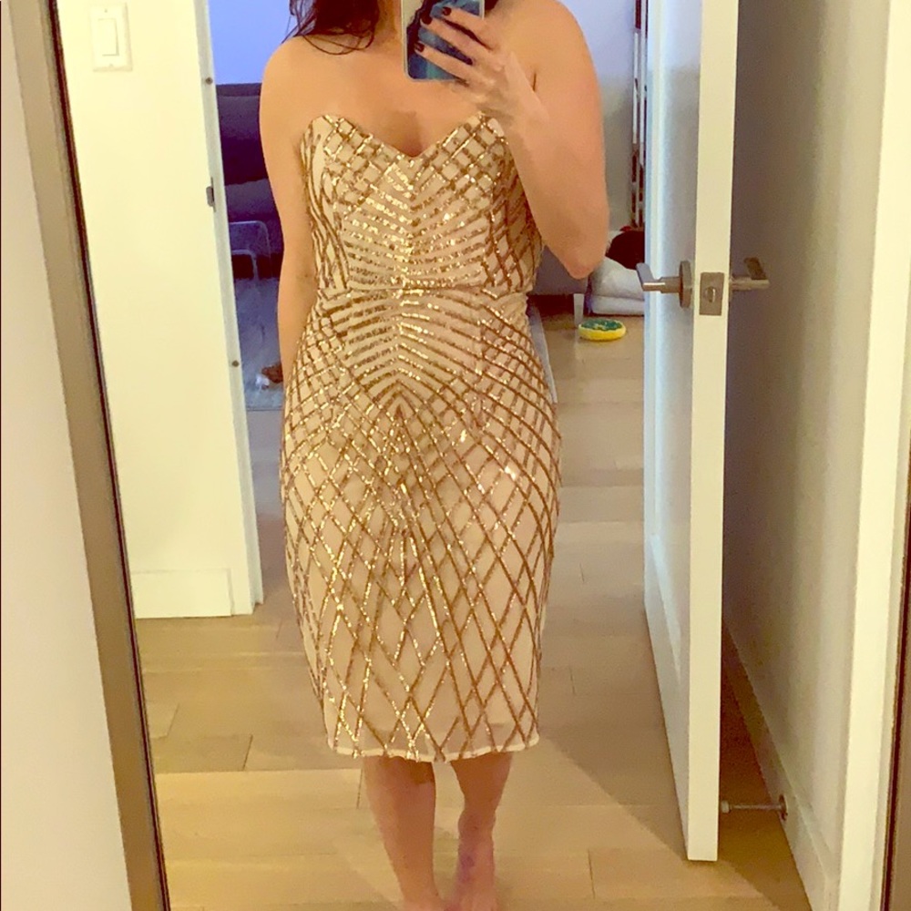 Beautiful gold dress from Revolve